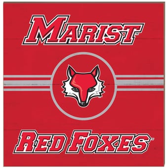Marist Red Foxes 10'' x 10'' Retro Team Sign