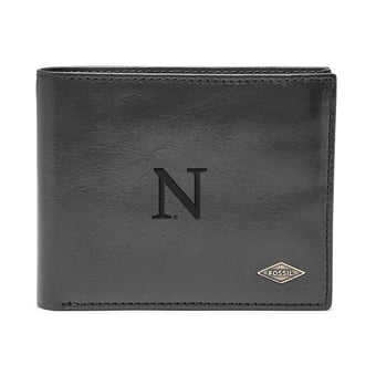 Men's Fossil Northwestern Wildcats Leather Ryan RFID Flip ID Bifold Wallet