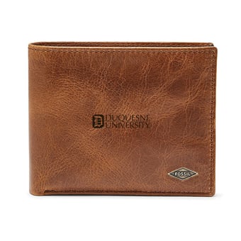 Men's Fossil Brown Duquesne Dukes Leather Ryan RFID Passcase Wallet