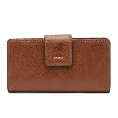 Women's Fossil Brown Coastal Carolina Chanticleers Leather Logan RFID Tab Clutch