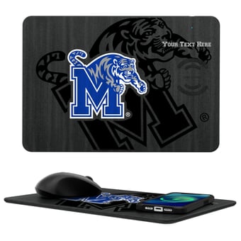 Keyscaper Memphis Tigers Personalized 15W Fast Wireless Charger and Mouse Pad