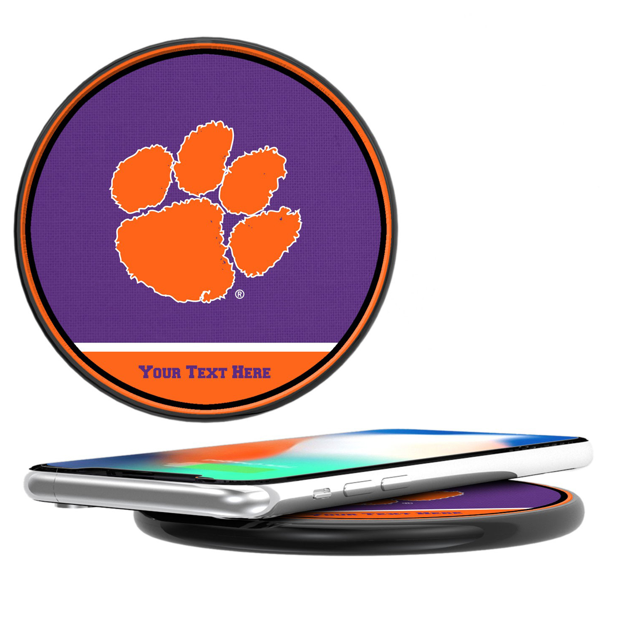 Keyscaper Clemson Tigers 15 Watt Wireless Induction Charger