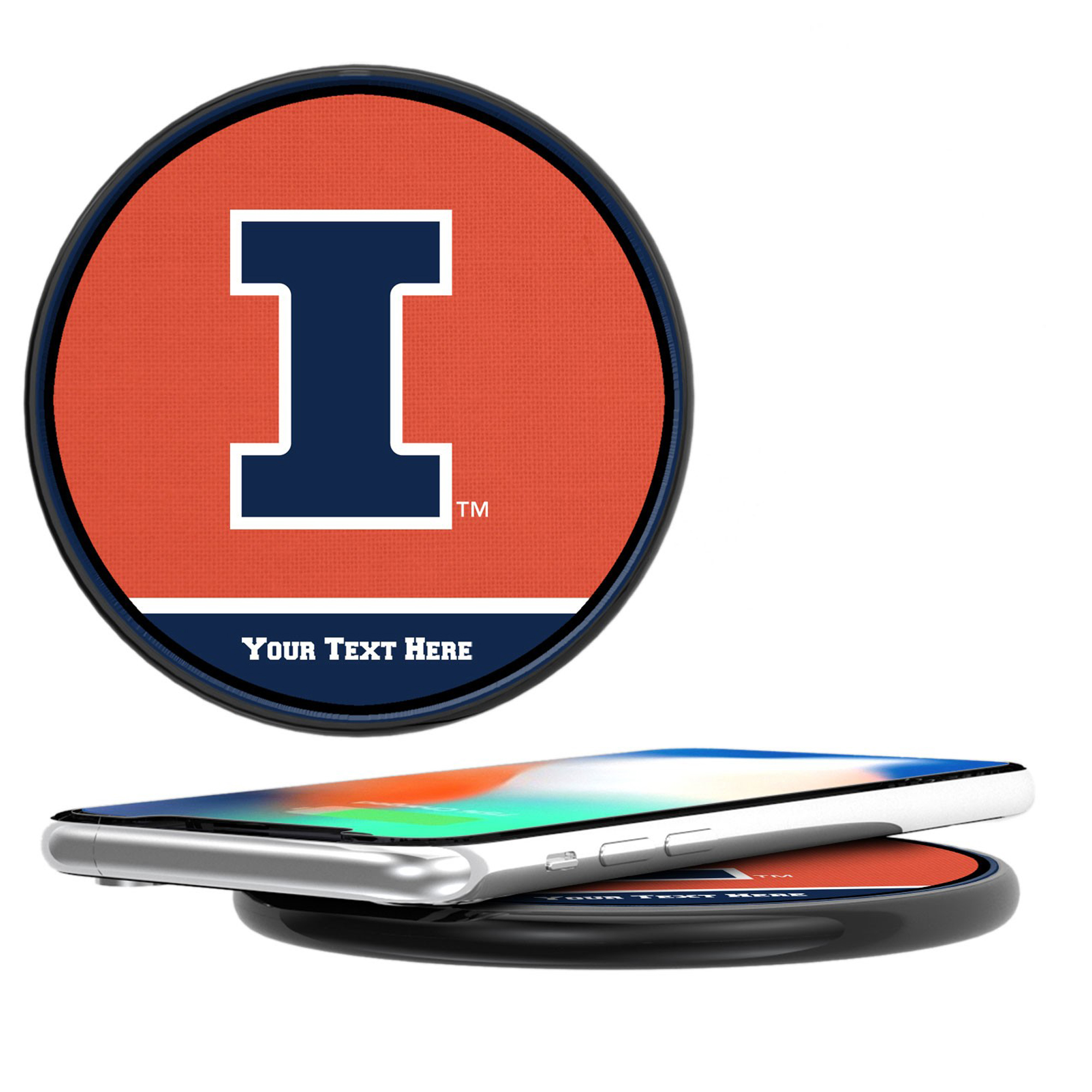Keyscaper Illinois Fighting Illini 15 Watt Wireless Induction Charger