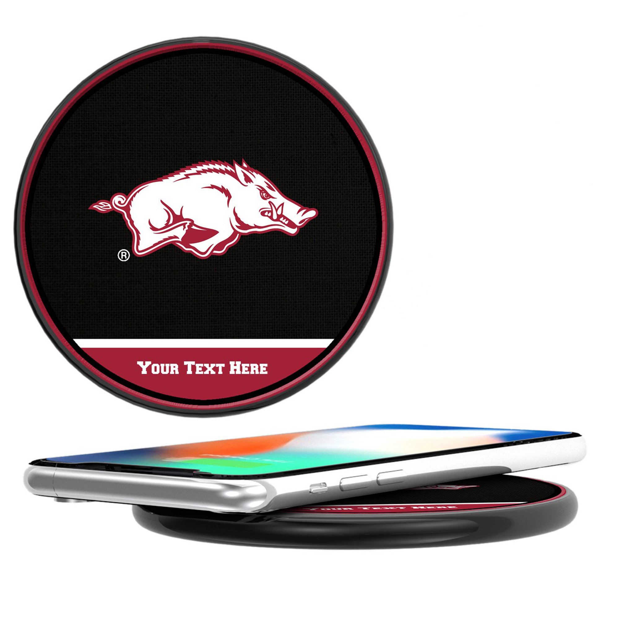 Keyscaper Arkansas Razorbacks 15 Watt Wireless Induction Charger