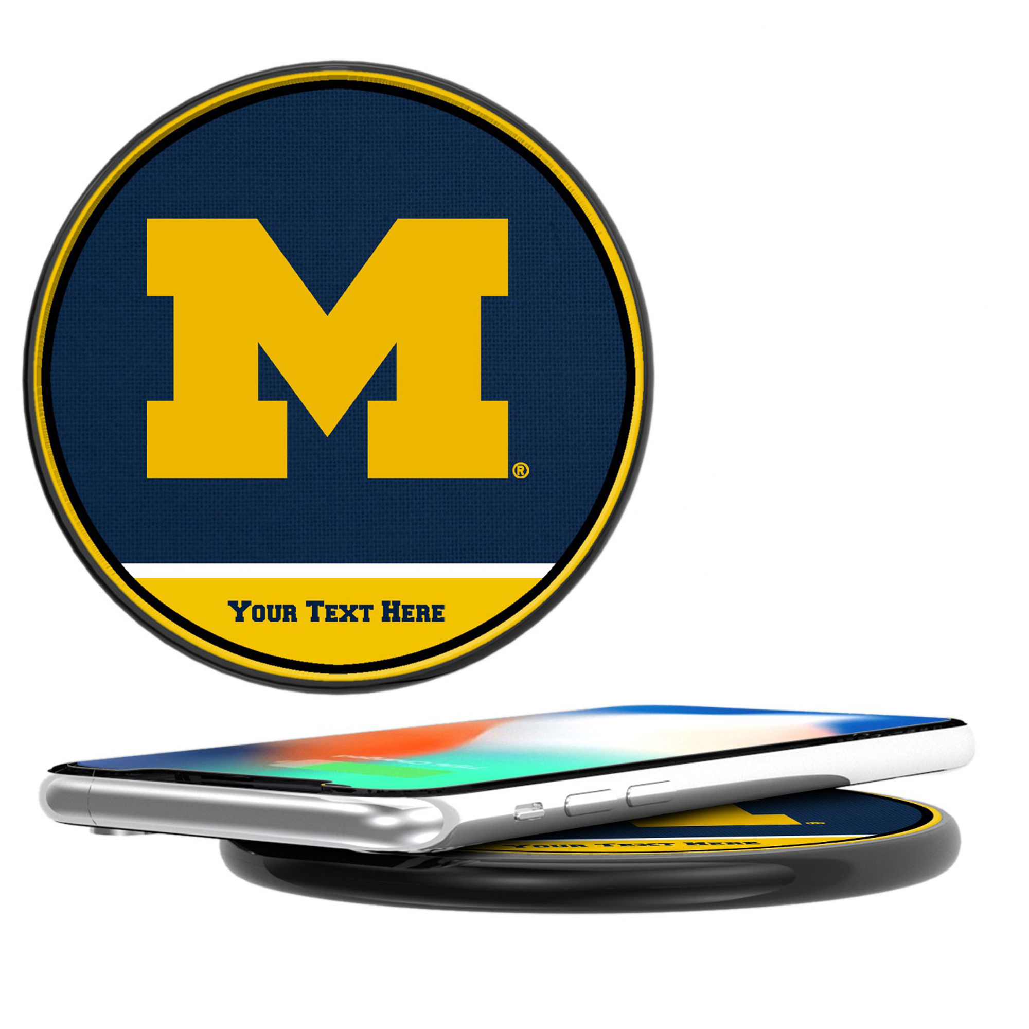 Keyscaper Michigan Wolverines 15 Watt Wireless Induction Charger