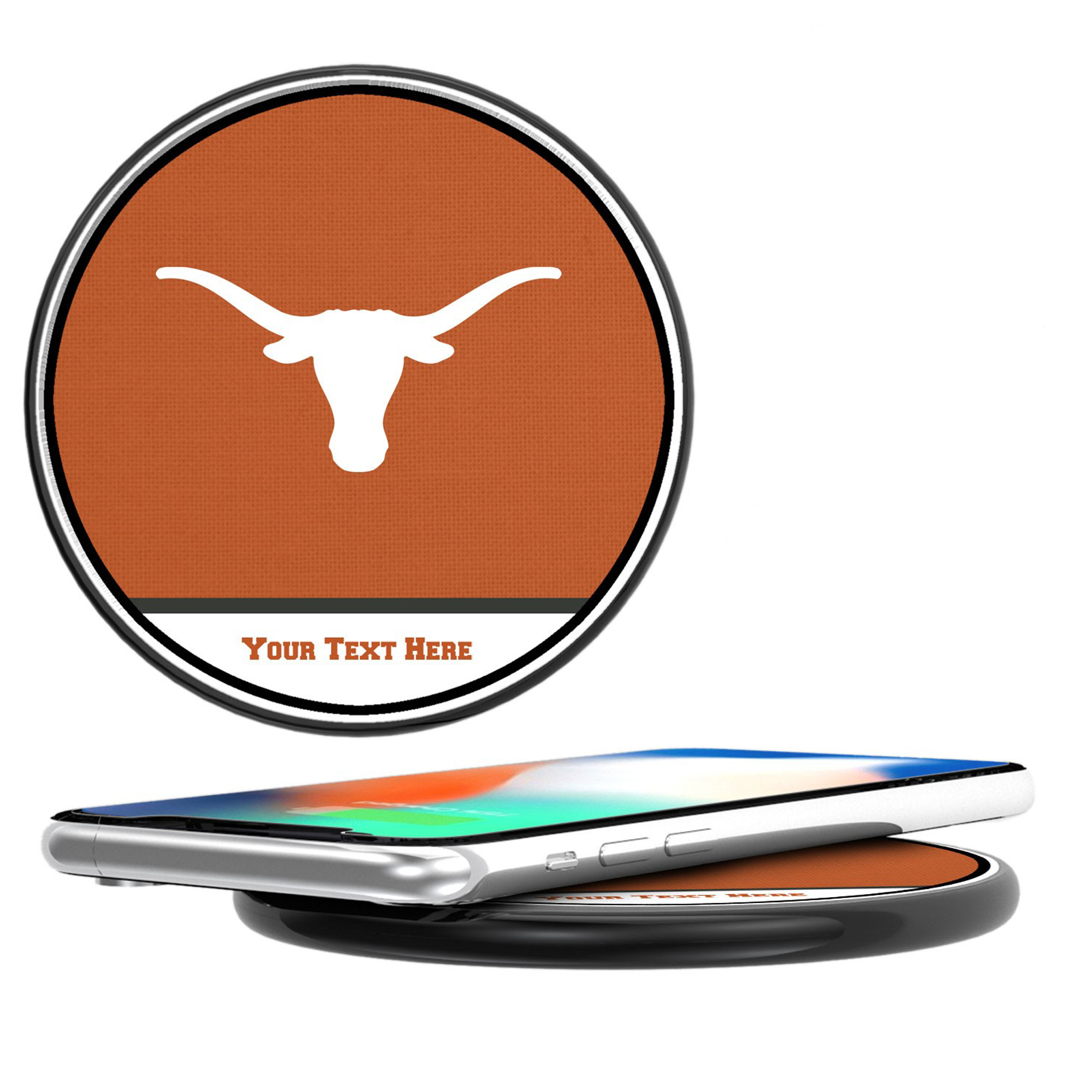Keyscaper Texas Longhorns 15 Watt Wireless Induction Charger