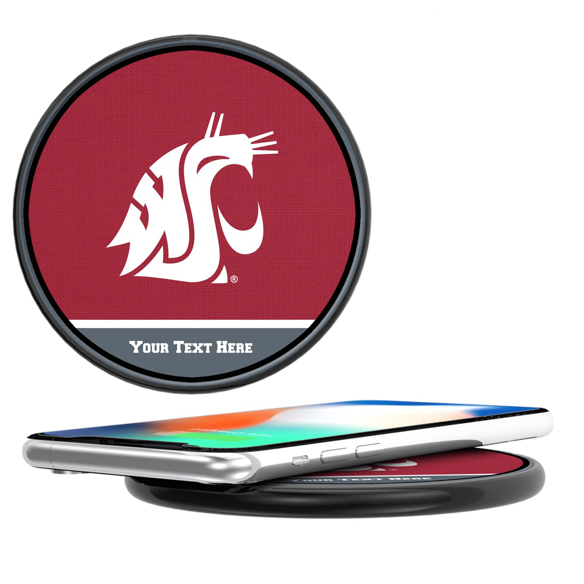Keyscaper Washington State Cougars 15 Watt Wireless Induction Charger