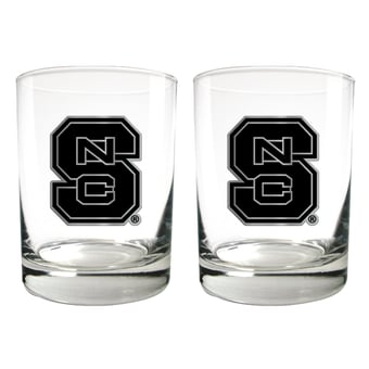 NC State Wolfpack 15oz. Legacy Rocks Glass Set