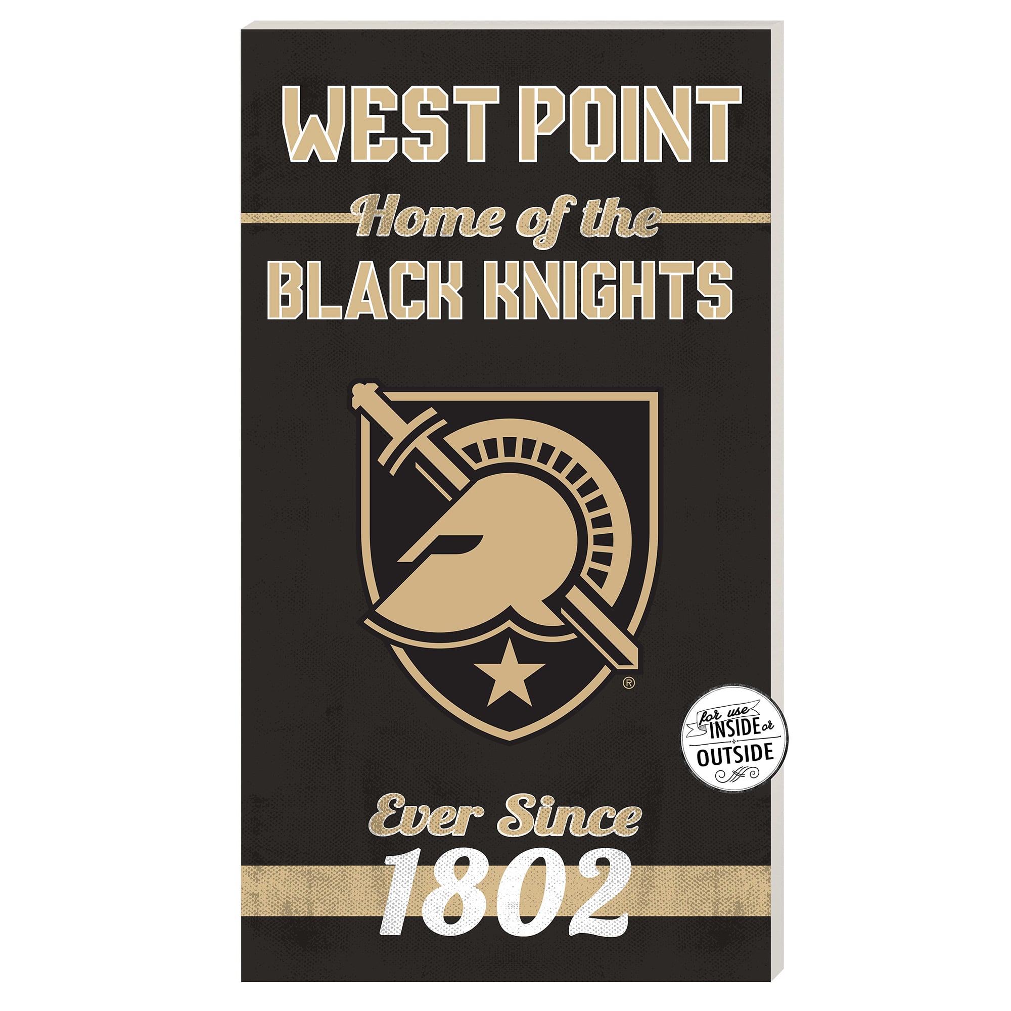 Army Black Knights 11'' x 20'' Home Of The Sign