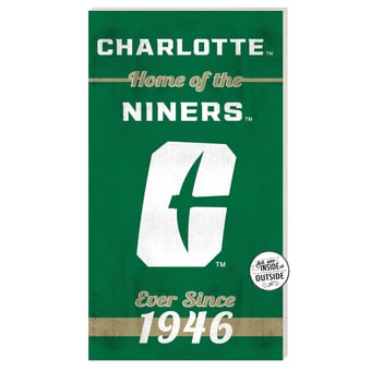 Charlotte 49ers 11'' x 20'' Home Of The Sign