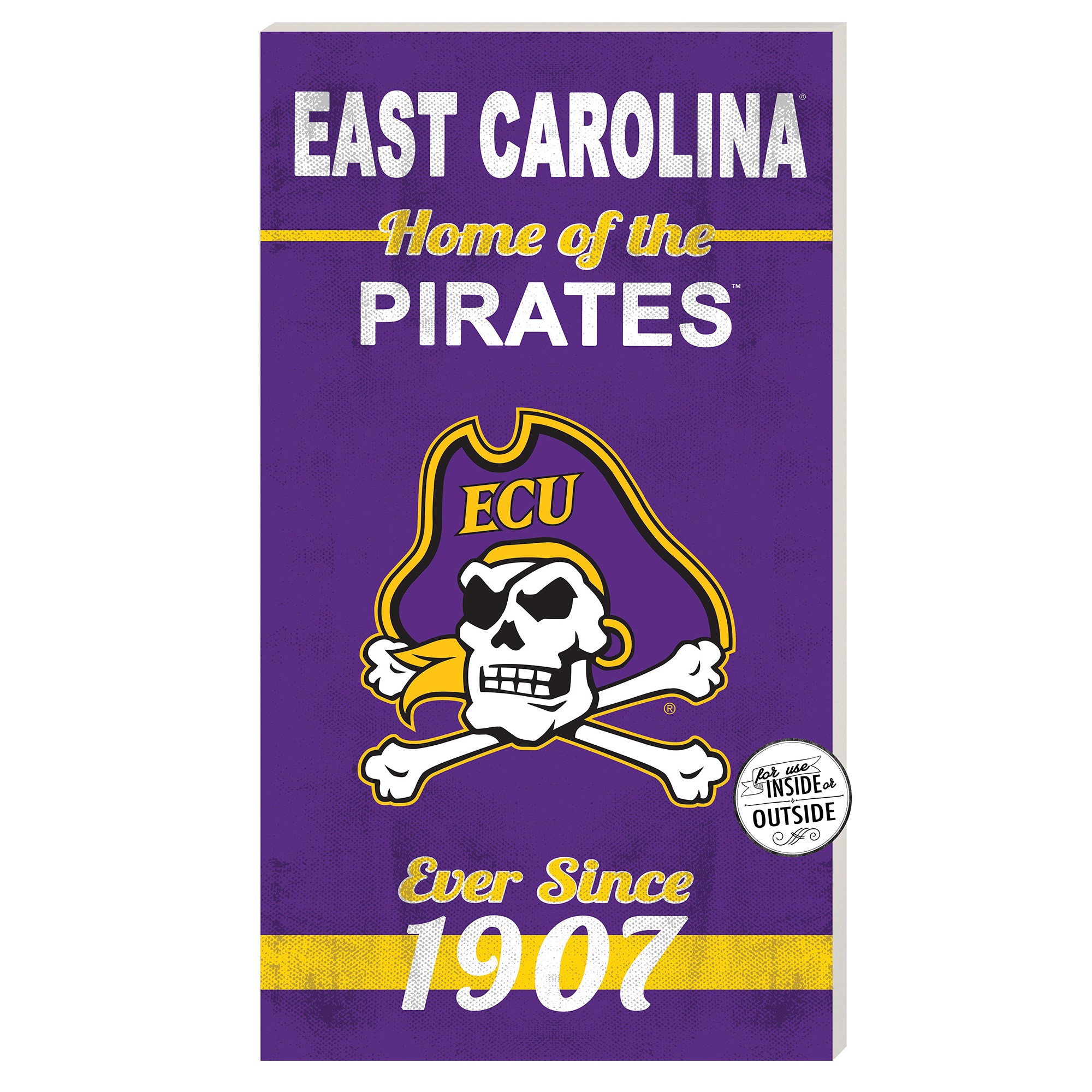 ECU Pirates 11'' x 20'' Home Of The Sign