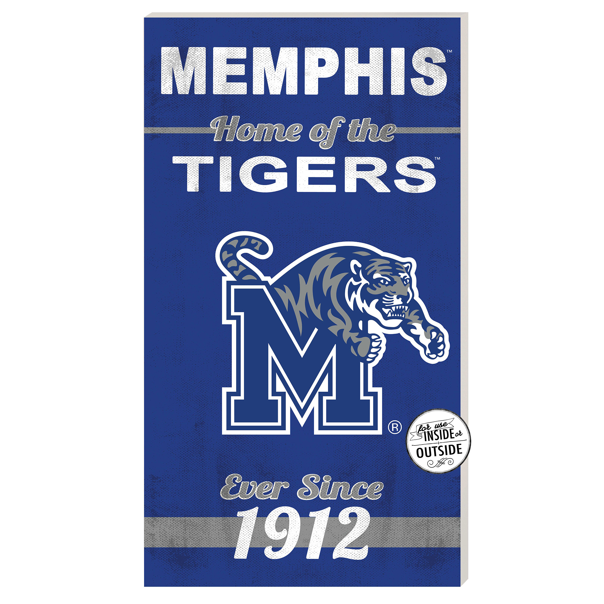 Memphis Tigers 11'' x 20'' Home Of The Sign