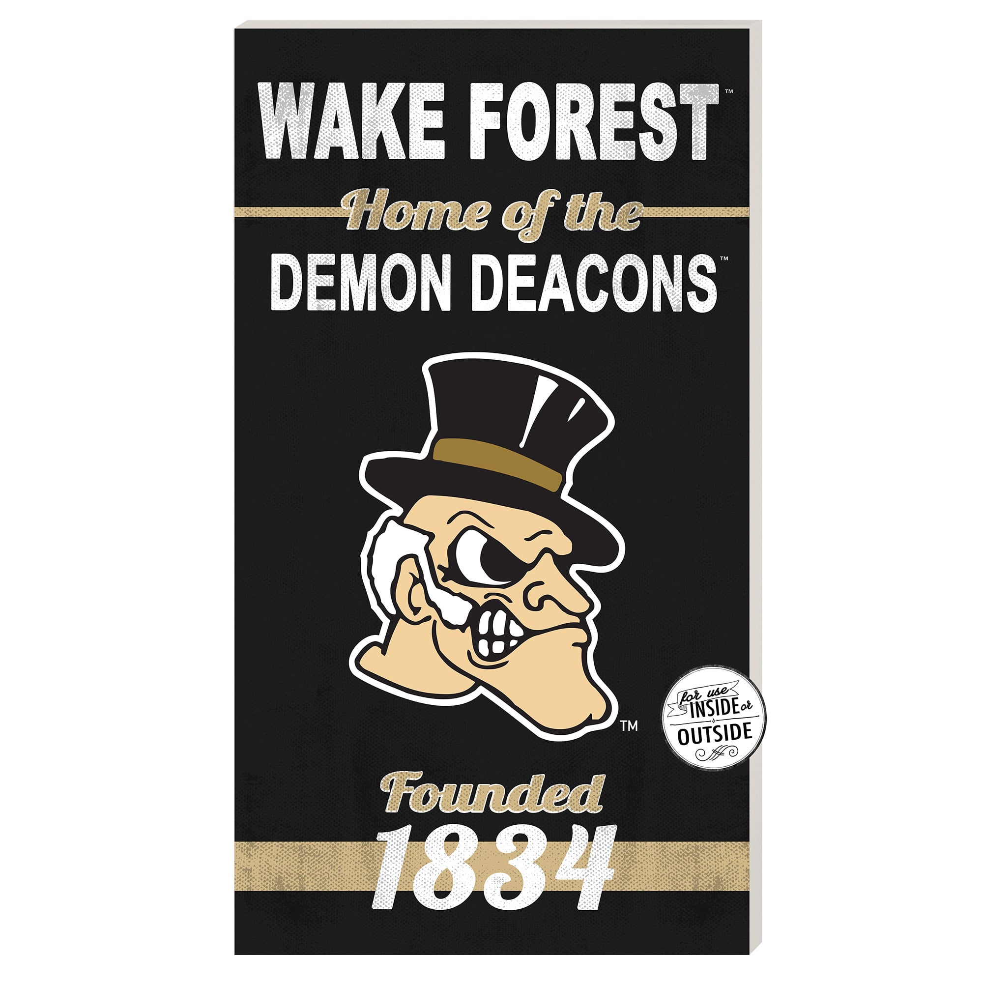 Wake Forest Demon Deacons 11'' x 20'' Home Of The Sign