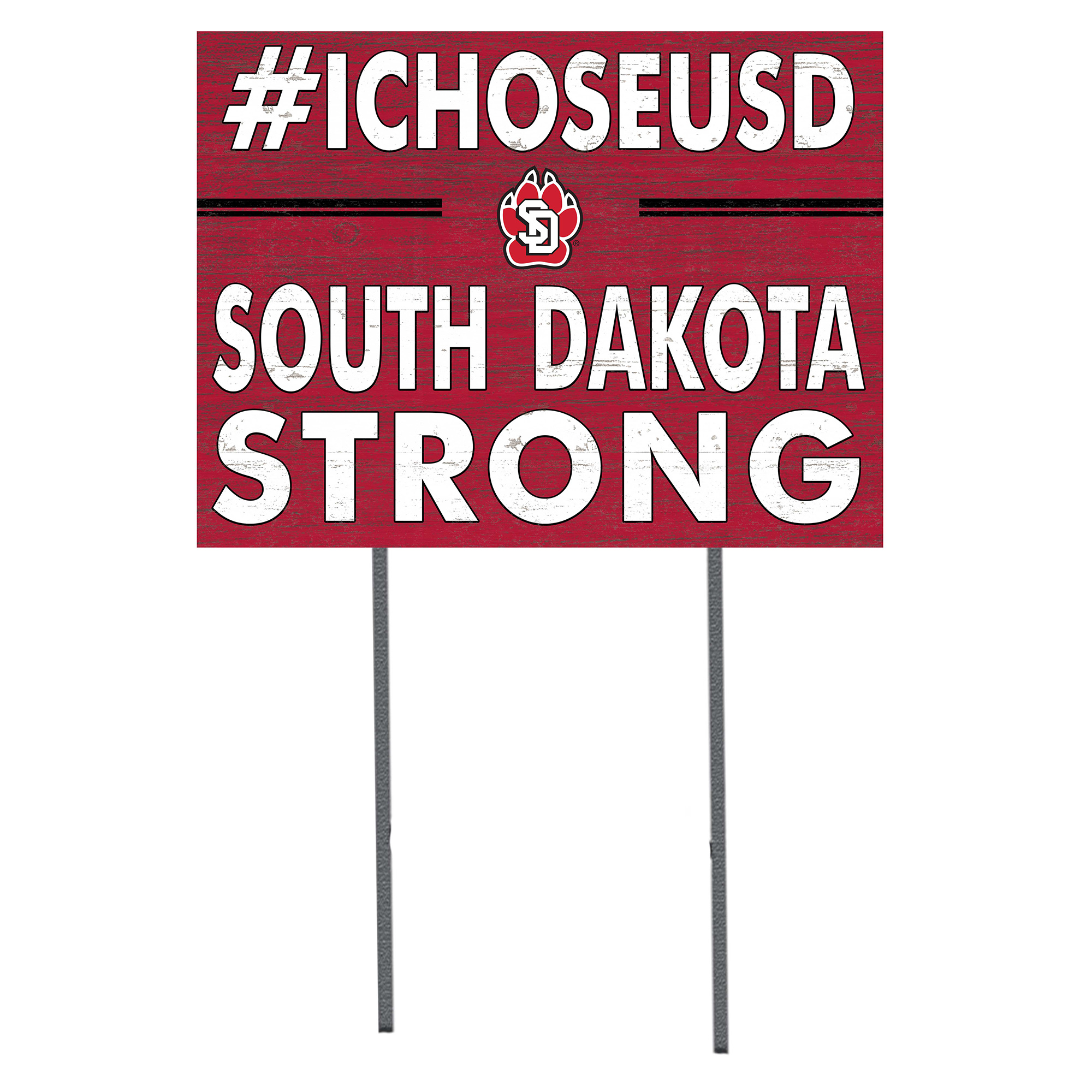 South Dakota Coyotes 18'' x 24'' I Chose Lawn Sign