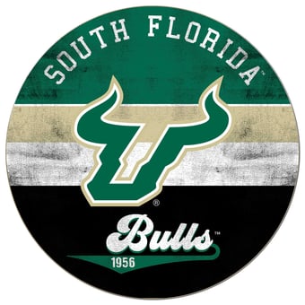 South Florida Bulls 20'' x 20'' Retro Logo Circle Sign