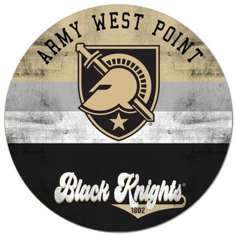 Army Black Knights 20'' x 20'' Retro Logo Circle Sign