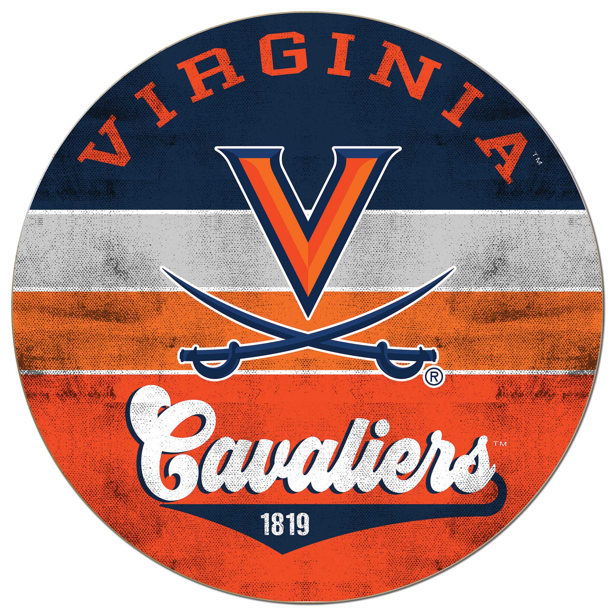 Virginia Cavaliers 20” x 20” Retro Logo Circle Sign Virginia Cavaliers 20” x 20” Retro Logo Circle Sign