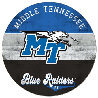 MTSU Blue Raiders 20'' x 20'' Retro Logo Circle Sign