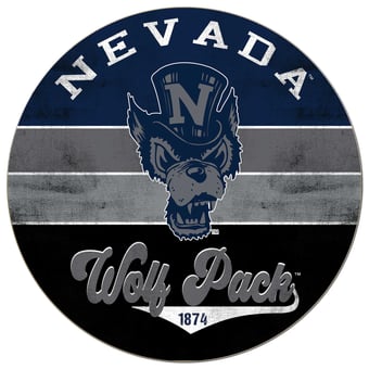 Nevada Wolf Pack 20'' x 20'' Retro Logo Circle Sign