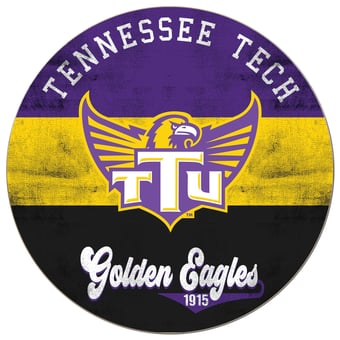Tennessee Tech Golden Eagles 20'' x 20'' Retro Logo Circle Sign