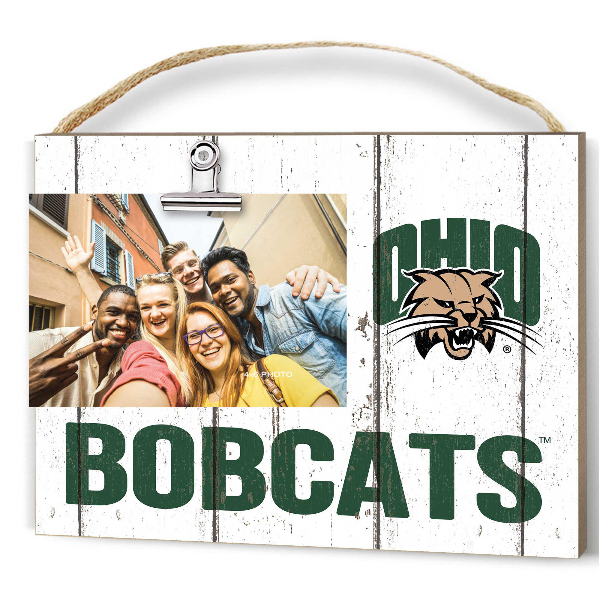 Ohio Bobcats 8'' x 10'' Weathered Clip It Frame
