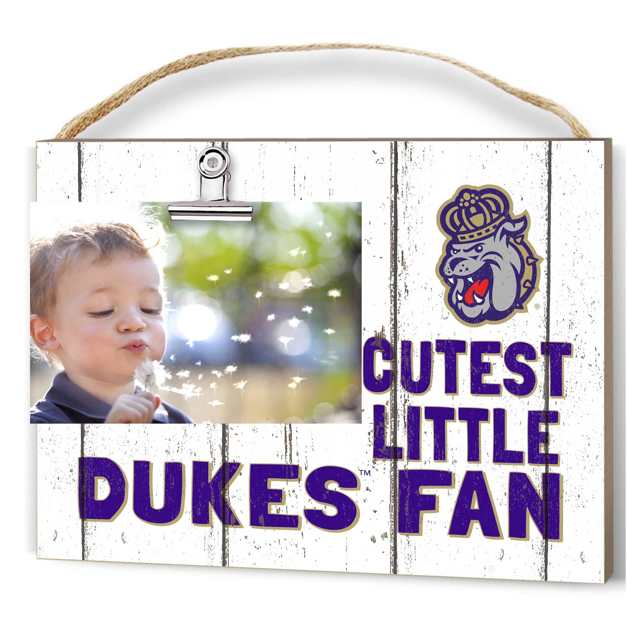 James Madison Dukes 8'' x 10'' Cutest Little Weathered Logo Clip Photo Frame