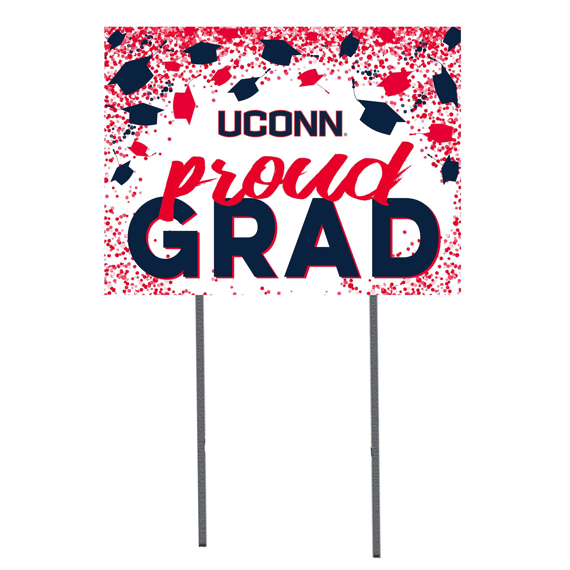 UConn Huskies 18'' x 24'' Grad Yard Sign