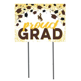 Wyoming Cowboys 18'' x 24'' Grad Yard Sign