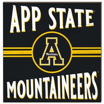 Appalachian State Mountaineers 10'' x 10'' Retro Team Sign