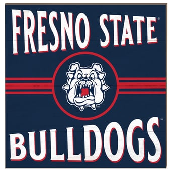 Fresno State Bulldogs 10'' x 10'' Retro Team Sign