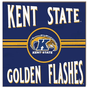 Kent State Golden Flashes 10'' x 10'' Retro Team Sign