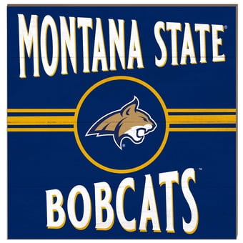 Montana State Bobcats 10'' x 10'' Retro Team Sign