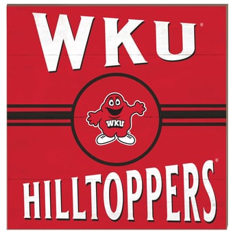 Western Kentucky Hilltoppers 10'' x 10'' Retro Team Sign