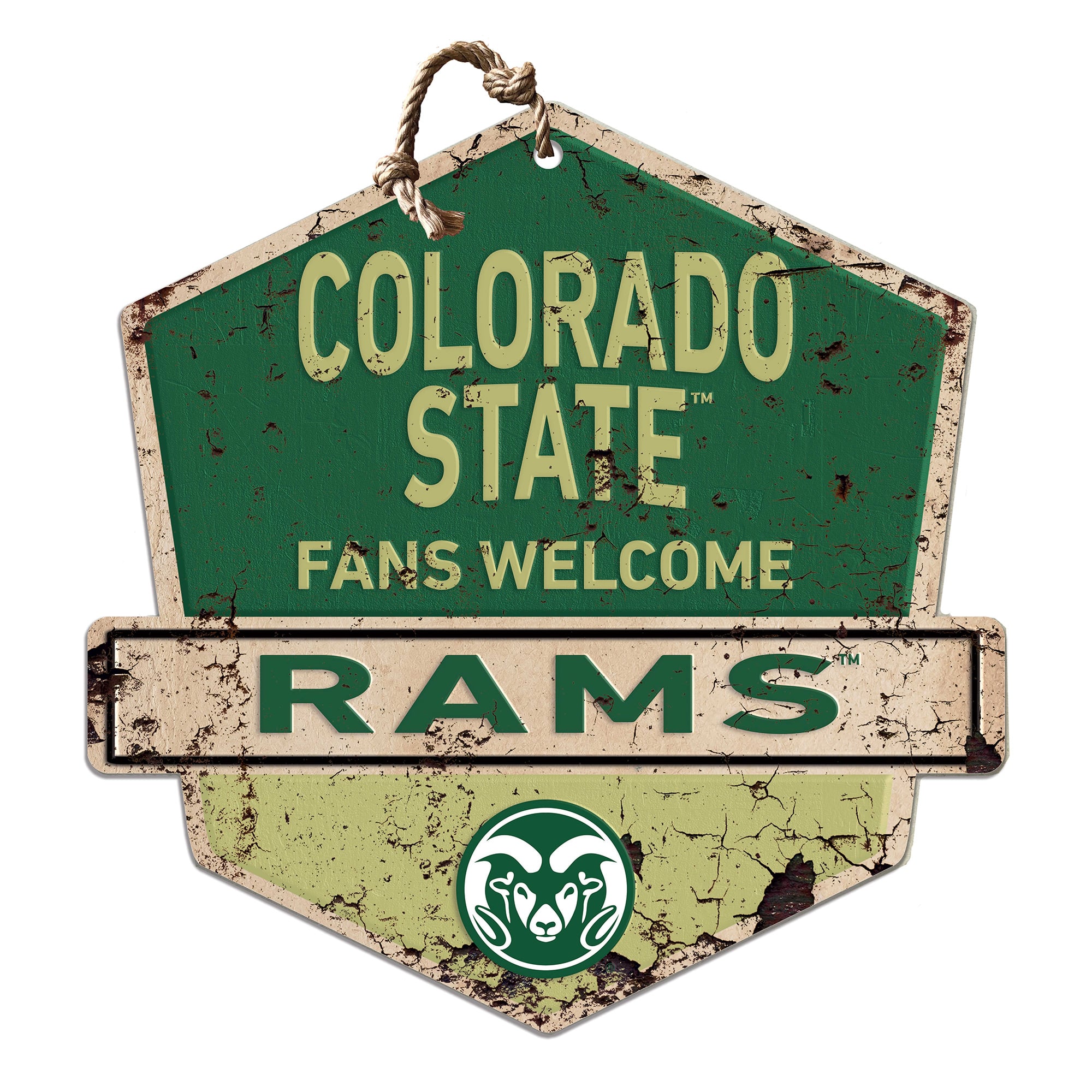 Colorado State Rams Fans Welcome Sign