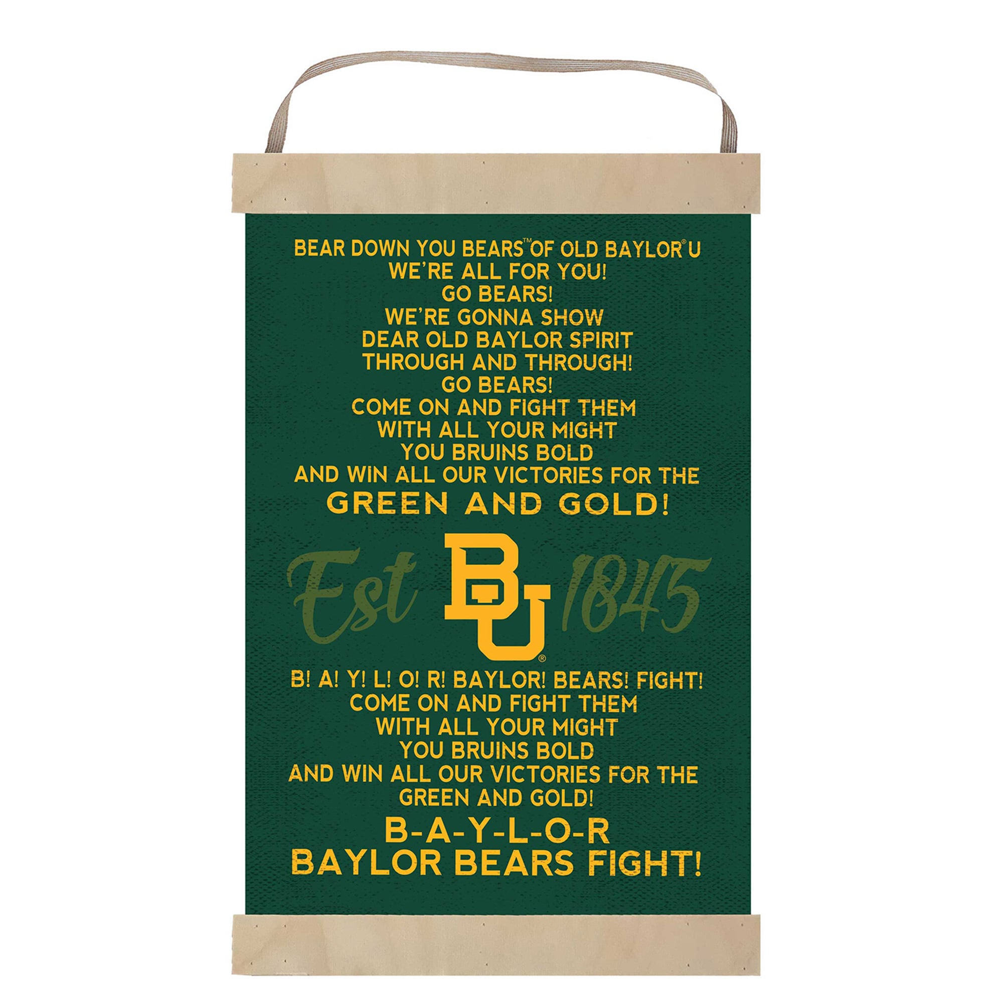 Baylor Bears 12'' x 20'' Fight Song Banner Sign
