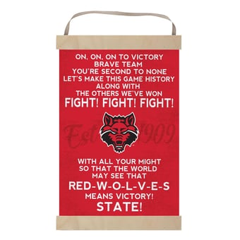 Arkansas State Red Wolves 12'' x 20'' Fight Song Banner Sign