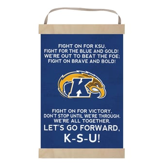 Kent State Golden Flashes 12'' x 20'' Fight Song Banner Sign
