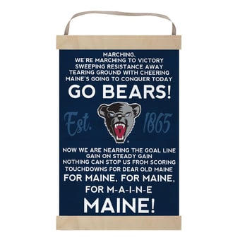 Maine Black Bears 12'' x 20'' Fight Song Banner Sign
