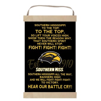Southern Miss Golden Eagles 12'' x 20'' Fight Song Banner Sign