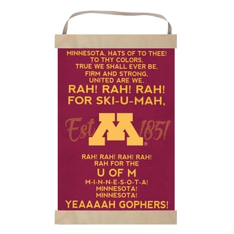 Minnesota Golden Gophers 12'' x 20'' Fight Song Banner Sign