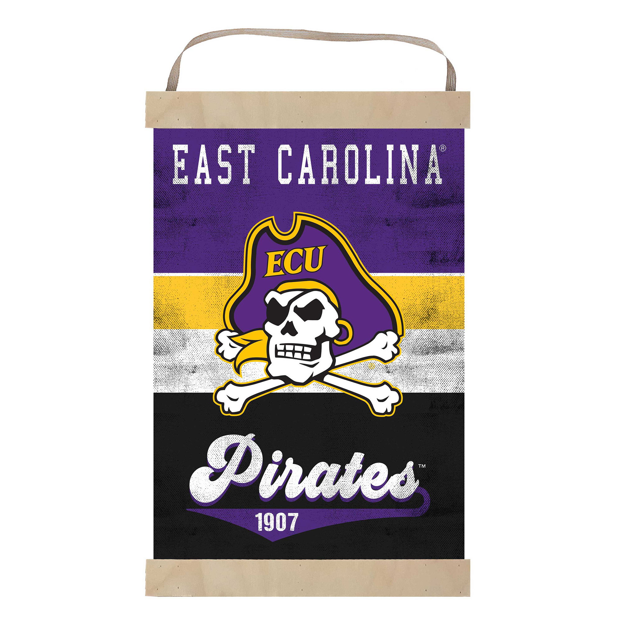 ECU Pirates Retro Logo Banner Sign