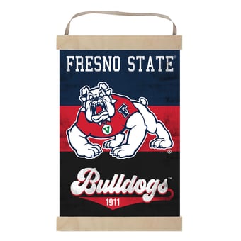 Fresno State Bulldogs Retro Logo Banner Sign