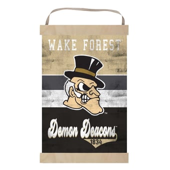 Wake Forest Demon Deacons Retro Logo Banner Sign
