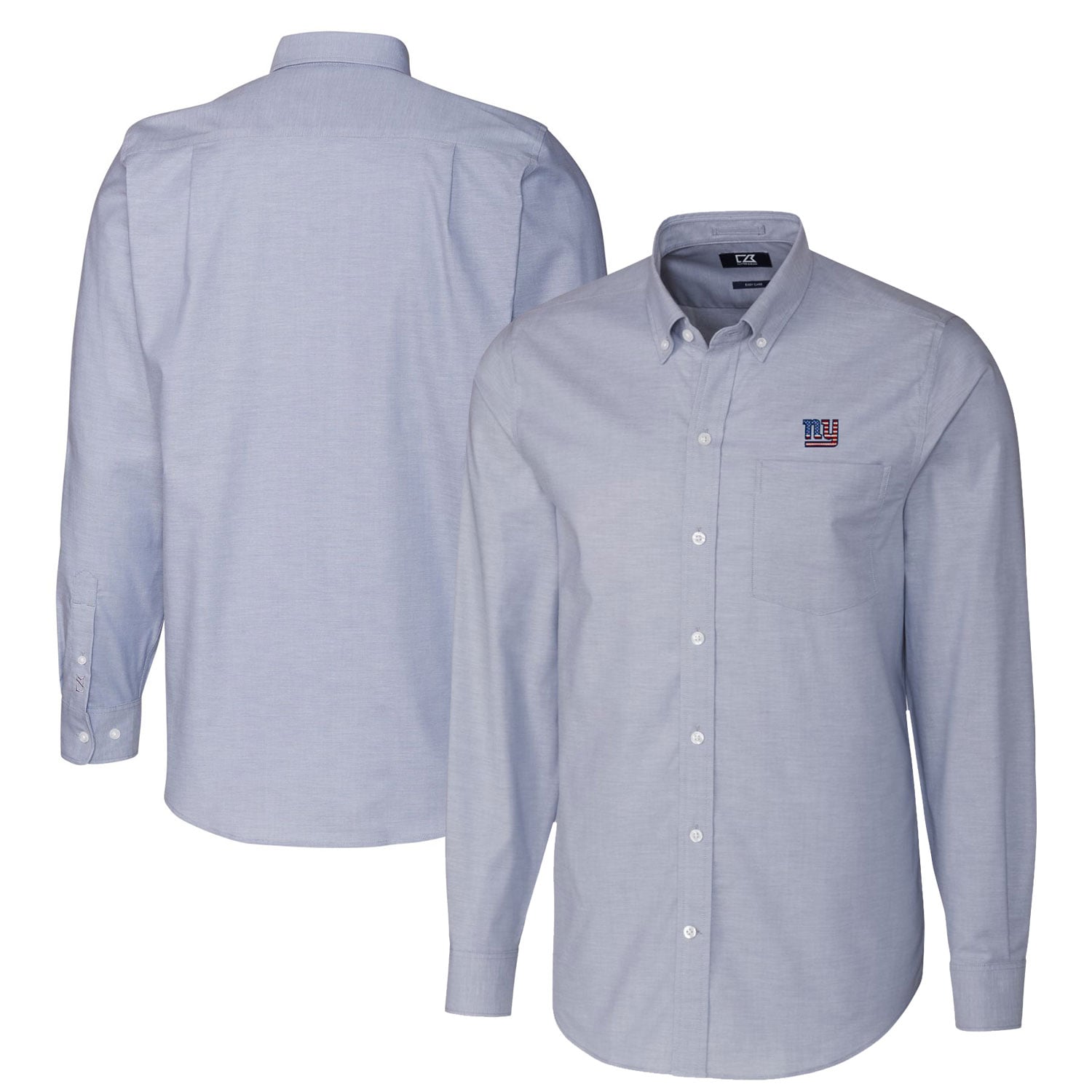 Men’s Cutter & Buck Light Blue New York Giants Big & Tall Stretch Oxford Long Sleeve Button-Down Shirt Men’s Cutter & Buck Light Blue New York Giants Big & Tall Stretch Oxford Long Sleeve Button-Down Shirt