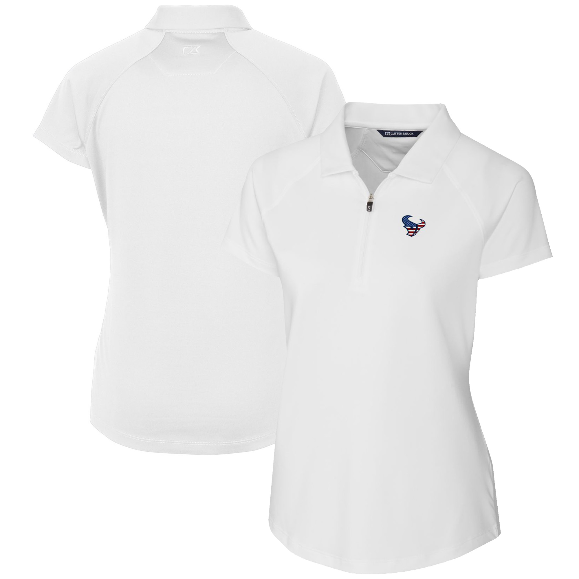 Women's Cutter & Buck White Houston Texans Forge Stretch Polo
