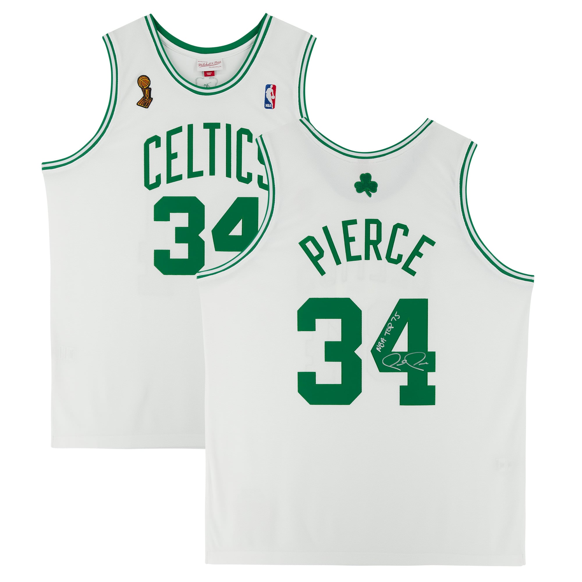 Paul Pierce Boston Celtics Autographed 2007-08 Mitchell & Ness Authentic Jersey with "NBA Top 75" Inscription