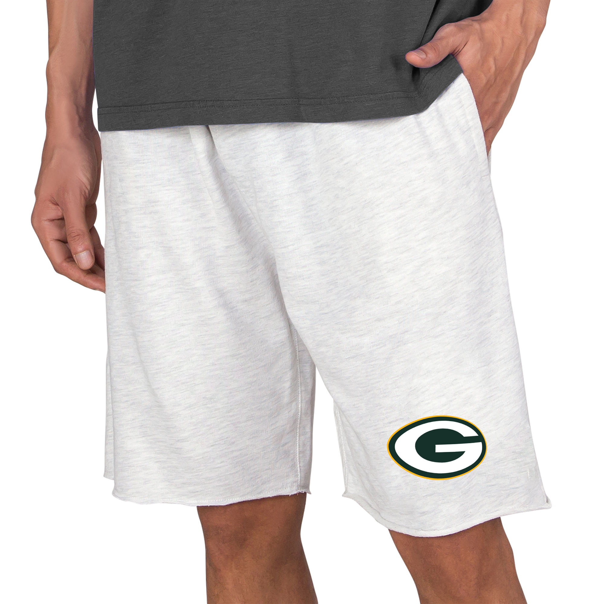 Concepts Sport Men's Oatmeal Green Bay Packers Mainstream Terry Shorts - Oatmeal