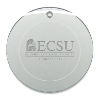 ECSU Vikings 3'' Round Glass Ornament