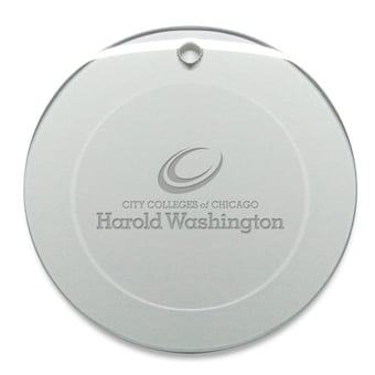 Harold Washington College Phoenix 3'' Round Glass Ornament