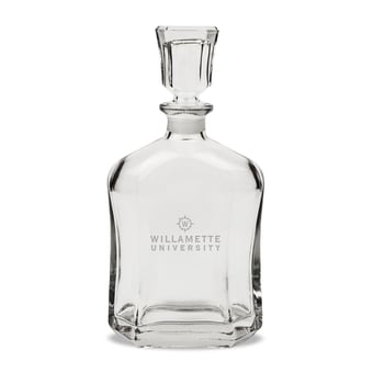 Willamette Bearcats 23.75oz. Crystal Whisky Decanter